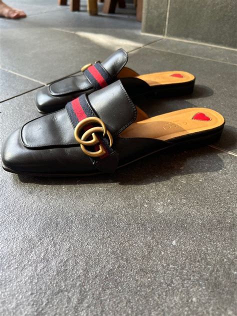 gucci black suede loafers|Gucci backless loafers women.